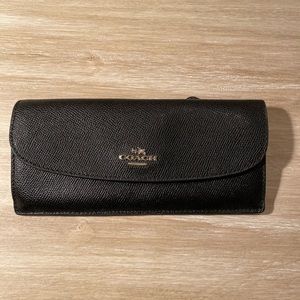 coach leather slim wallet